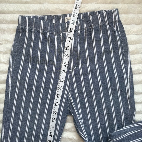 Brandy Melville John Galt Blue White Striped Cotton Pants One Size - Picture 7 of 8